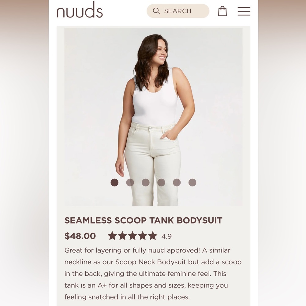 Nuuds Seamless tank bodysuit
